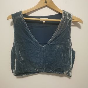 WILFRED | Crushed velvet crop top size small